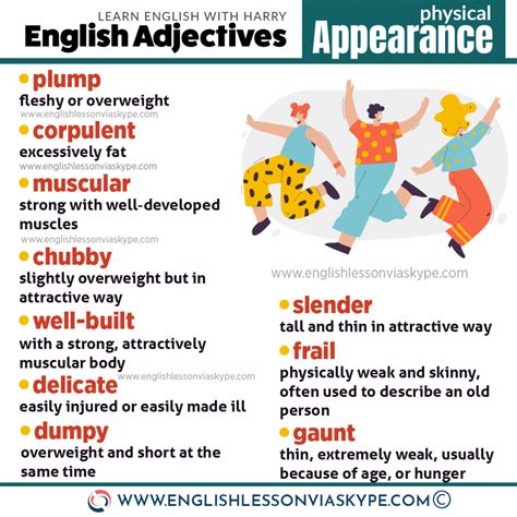 English Adjectives to Describe Physical Appearance 🇬🇧