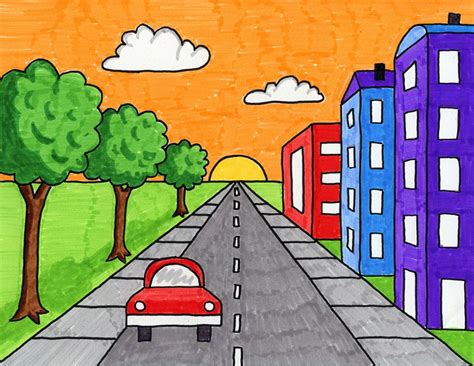 One Point Perspective Drawing For Kids