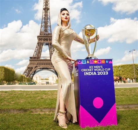 What's Urvashi Rautela doing with the World Cup Trophy? - Rediff Cricket