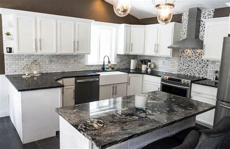 White Cabinets With Dark Grey Granite Countertops | www.resnooze.com