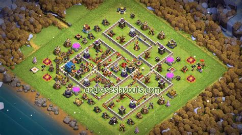 TH 12 Base COC Layout - XII81 with Link - COC Bases Layouts