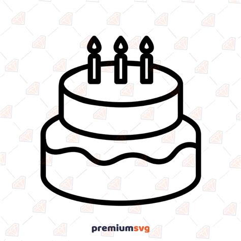 Birthday Cake SVG Cut File, Instant Download | PremiumSVG