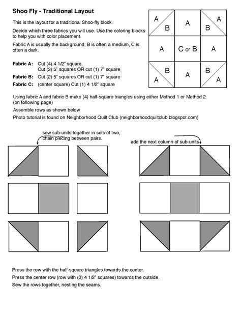 Neighborhood Quilt Club: Shoo-fly Quilt Block Tutorial