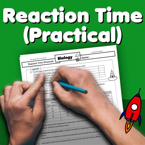 Reaction Time (Practical) Home Learning Worksheet GCSE - rocketsheets.co.uk