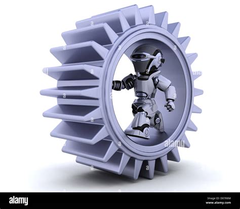 3d render robot gear mechanism hi-res stock photography and images - Alamy