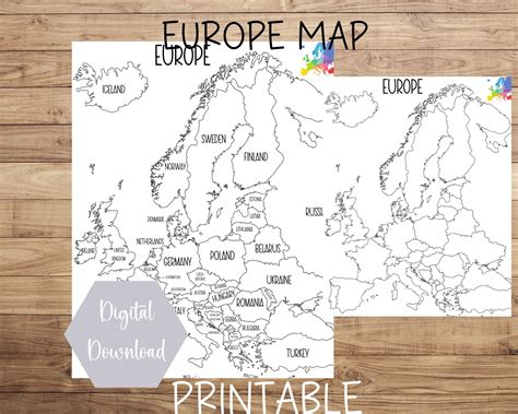 Europe Map, Map of Europe, Printable Europe Map Printable Europe Sales ...