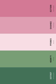1. Pink And Green Color Palette Color Palette with Dark Spring Green (Hex #337357) + Asparagus ...