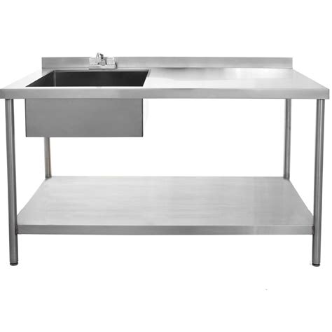 BBQGuys.com 30x60 Stainless Steel Utility Table With Sink And Faucet : BBQ Guys