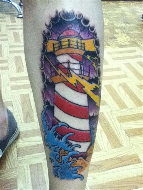 Lighthouse tattoo traditional | Lighthouse tattoo, Traditional tattoo ...