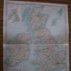 mapa inglaterra .. british isles .. political m - Compra venta en todocoleccion