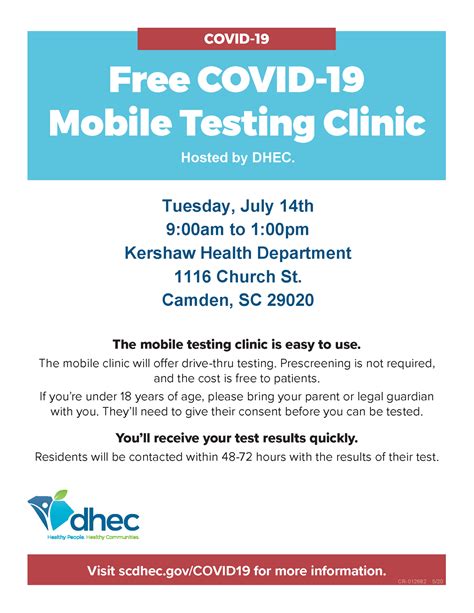 MARK YOUR CALENDARS! FREE COVID... - Kershaw County, SC