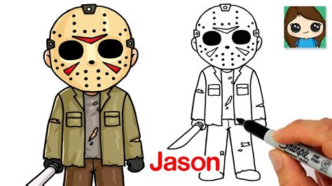 How to Draw Jason Voorhees from Friday the 13th Halloween Art