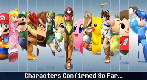 Super Smash Bros 4 Characters Official