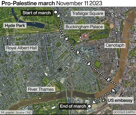 Revealed: Exact route pro-Palestine march will take on Armistice Day