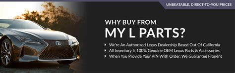 My L Parts | OEM Lexus Parts & Accessories | Manufacturer Warranty | MyLexusParts