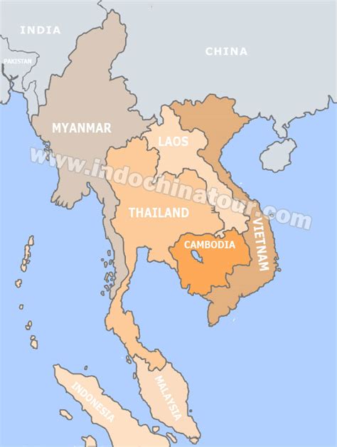 Indochina Maps: Location Map of Indochina, Geography Map of Indochina ...