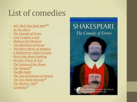 All Of Shakespeares Comedies - Comedy Walls