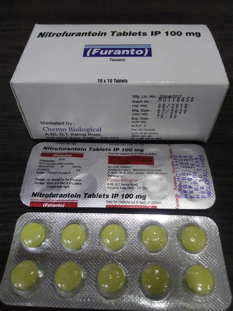 Nitrofurantoin Tablets, 10x10, Rs 792.9 /box Chemo Biological | ID: 20235929997