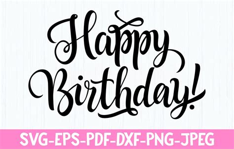 Happy Birthday Calligraphy SVG Graphic by Adobe Amir · Creative Fabrica