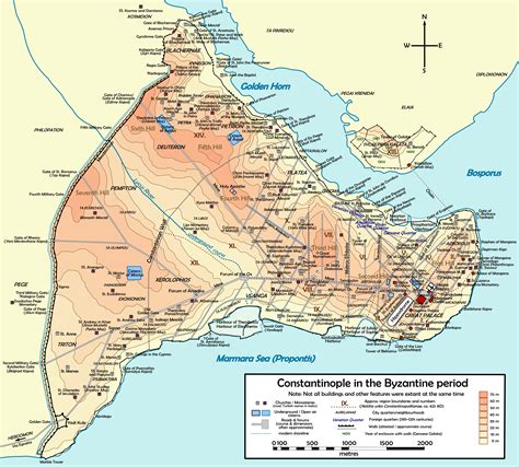 Map of Byzantine Constantinople (Illustration) - Ancient History ...