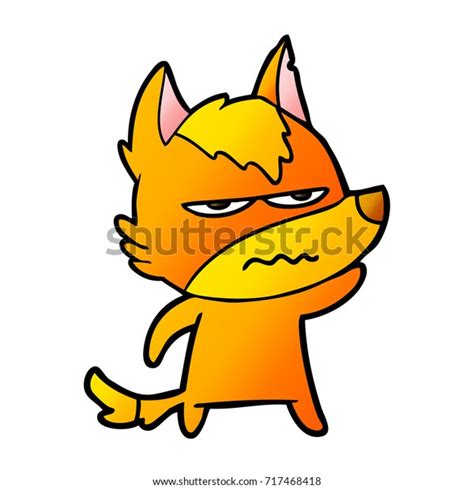 Angry Fox Cartoon Character Stock Vector (Royalty Free) 717468418 ...