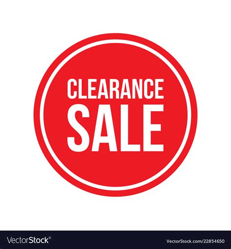 Clearance sale sign circular Royalty Free Vector Image