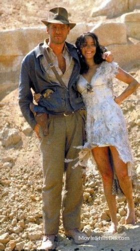 Raiders of the Lost Ark behind the scenes photo of Harrison Ford ...