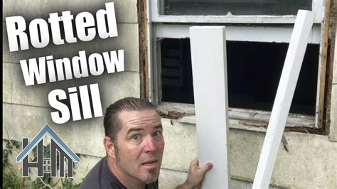 how to replace window sill, rotted sill and nose. easy! - YouTube