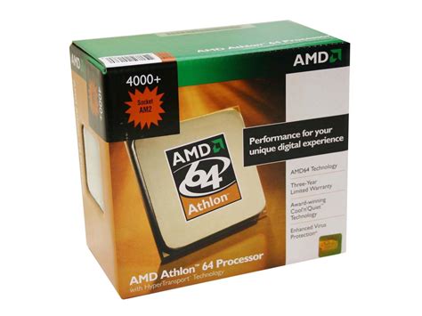 AMD Athlon 64 4000+ - Athlon 64 Single-Core 2.6 GHz Socket AM2 62W ...