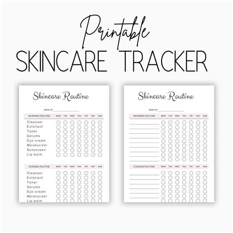 Skincare Routine Printable Skincare Routine Tracker Skincare - Etsy | Routine printable, Skin ...