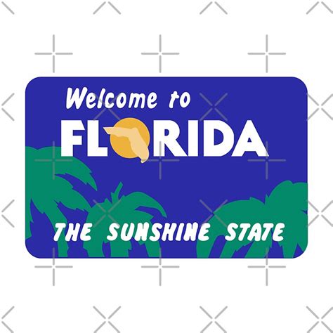 "Welcome to Florida, Road Sign, USA " Stickers by worldofsigns | Redbubble