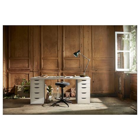 LAGKAPTEN / ALEX desk, white, 551/8x235/8" - IKEA