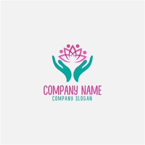 Premium Vector | Non profit organization logo with caring hands and ...