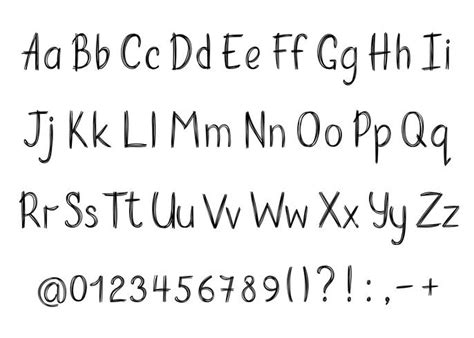 Alphabet in sketchy style. Vector handwritten pencil letters, numbers ...