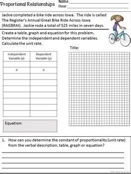 Proportional Relationships Worksheets by The Clever Clover | TpT