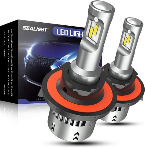 SEALIGHT Scoparc S2 H13/9008 LED Headlight Bulbs, H13 LED High Beam Low Beam, 1:1 Halogen Bulb ...