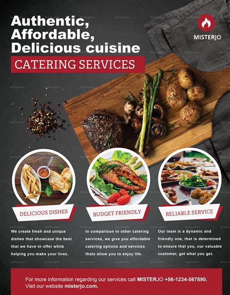Catering Service Flyer Design Template in PSD, Word, Publisher, Illustrator, InDesign