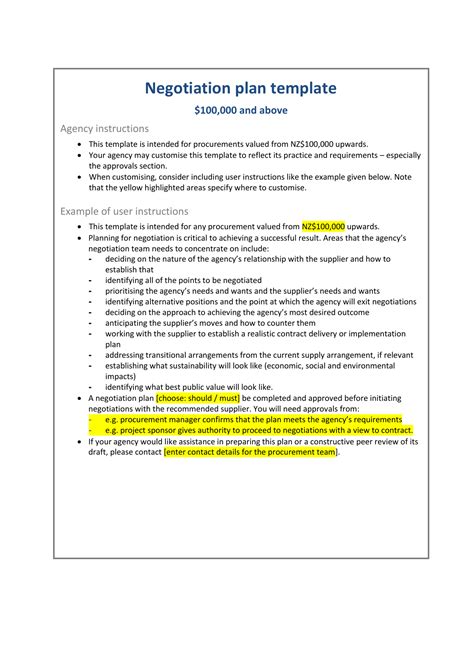 negotiation-plan-template