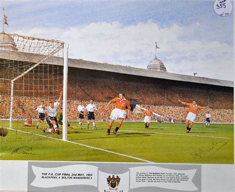 Mullock's Auctions - 1953 FA Cup Final Stanley Matthews signed Print...