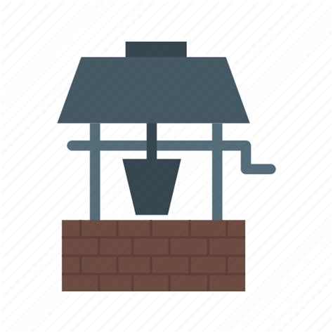 Bucket, deep, hole, old, rope, water, well icon - Download on Iconfinder