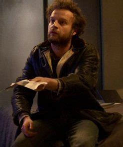 Andrew Gower Black Mirror Black Leather Jacket - Just American Jackets