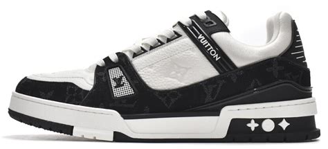 Louis Vuitton Trainer Sneaker Reps BLACK DENIM