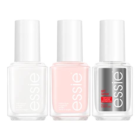 Essie French Manicure Kit 1 Blanc, 13 Mademoiselle & To Coat Gel Setter ...