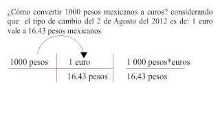 celebrar Por adelantado Resentimiento equivalencia de pesos mexicanos a euros Correa Más felicidad