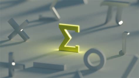 Premium Photo | Dark yellow sigma math symbol