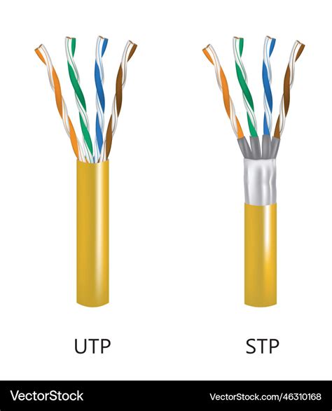 Utp and stp cable Royalty Free Vector Image - VectorStock