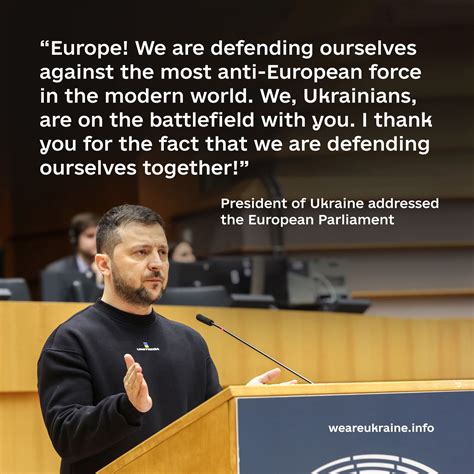 President of Ukraine addressed the European Parliament - We Are Ukraine