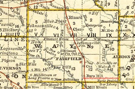 Wayne County, Illinois 1881 Map, Fairfield