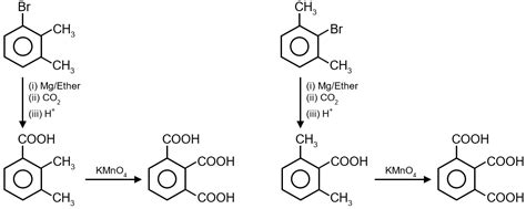 Two C8H9Br isomers form Grignard reagents which on carboxylation give ...