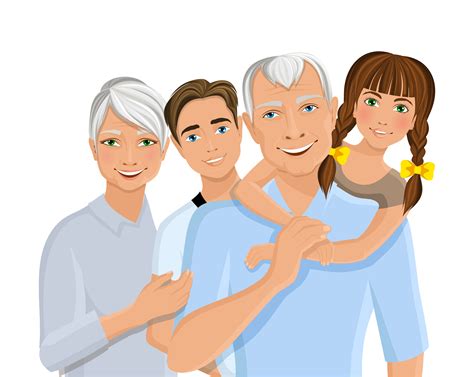 Kids With Grandparents Clip Art